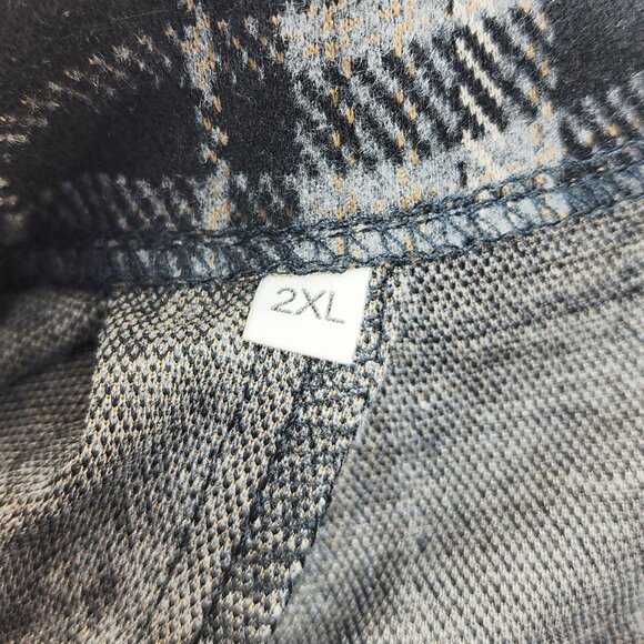 Plaid Overall Dress Womens Size 2XL Black & White - Picture 2 of 7